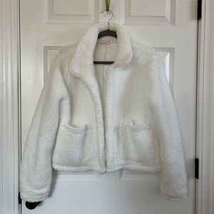 Pink Lily White Sherpa Furry Medium